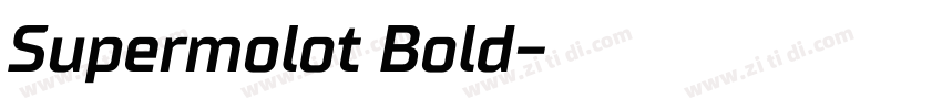 Supermolot Bold字体转换